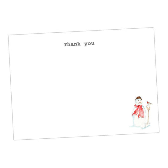 Christmas Snowman Thank You Note Cards - Crumble and Core