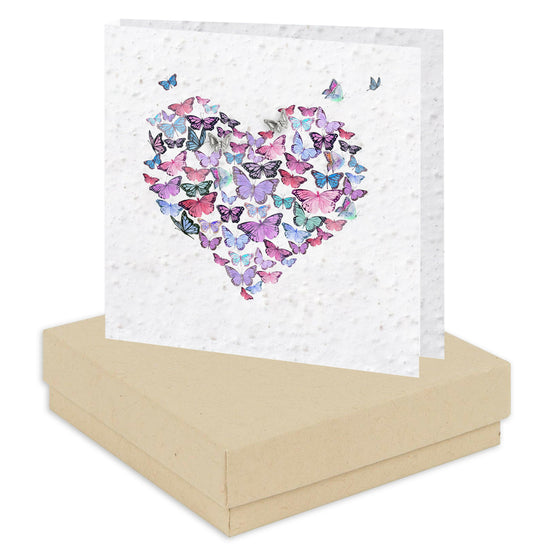 Butterfly Sterling Silver Stud Earrings - Sustainable Seed Card - Eco-Friendly Gift - Crumble and Core