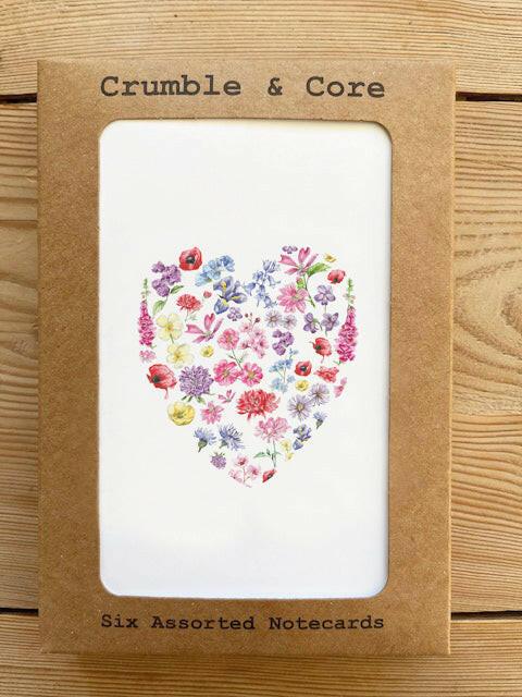 Boxed 'Floral Cut Out' pack of assorted A6 cards - Crumble and Core
