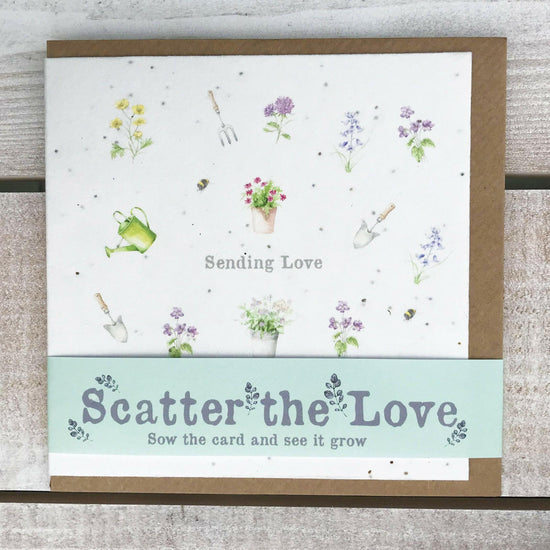 Scatter the Love Plantable Gardening Seed Card - Crumble and Core