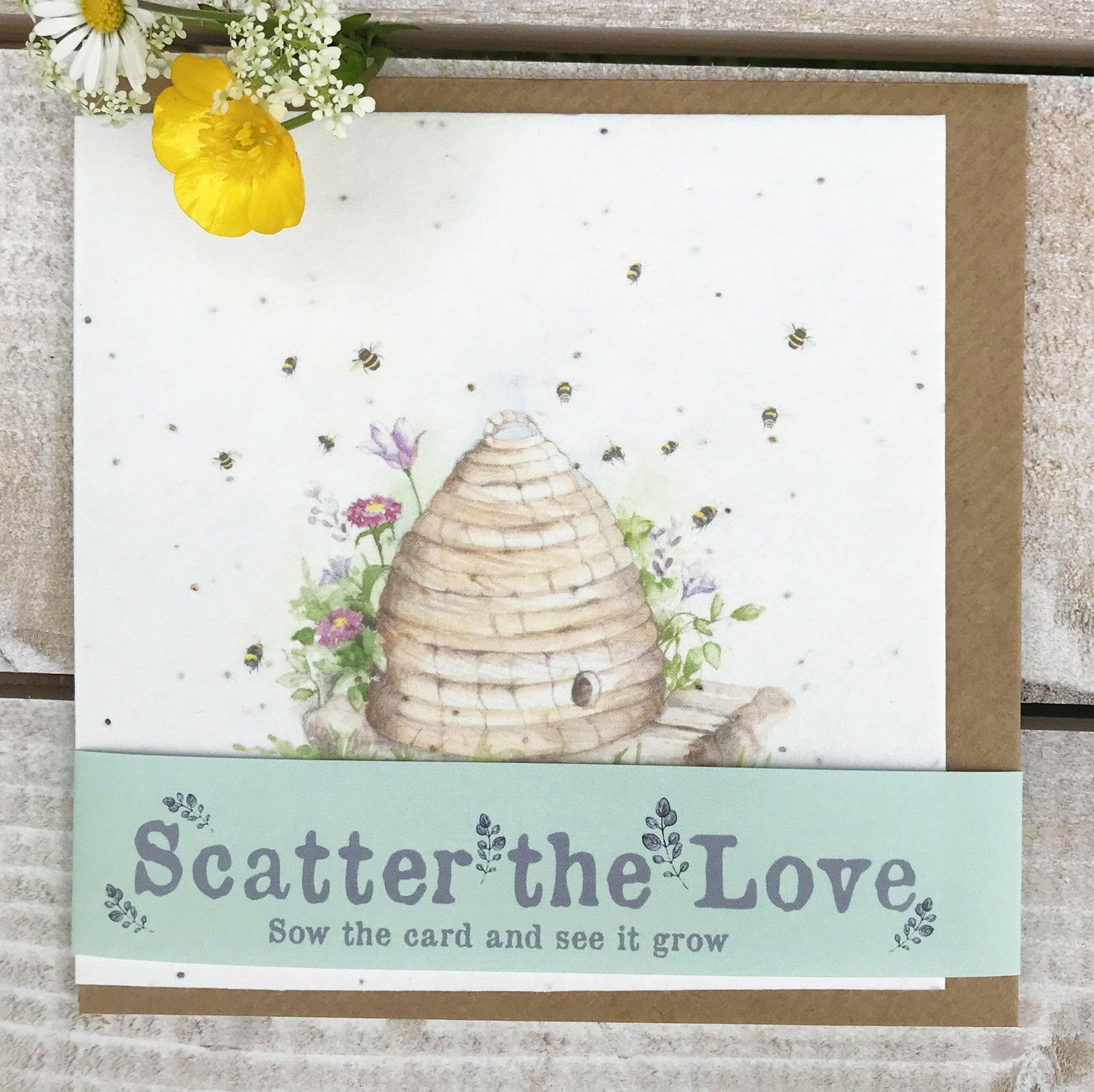 Scatter the Love Plantable Beehive Seed Card - Crumble and Core