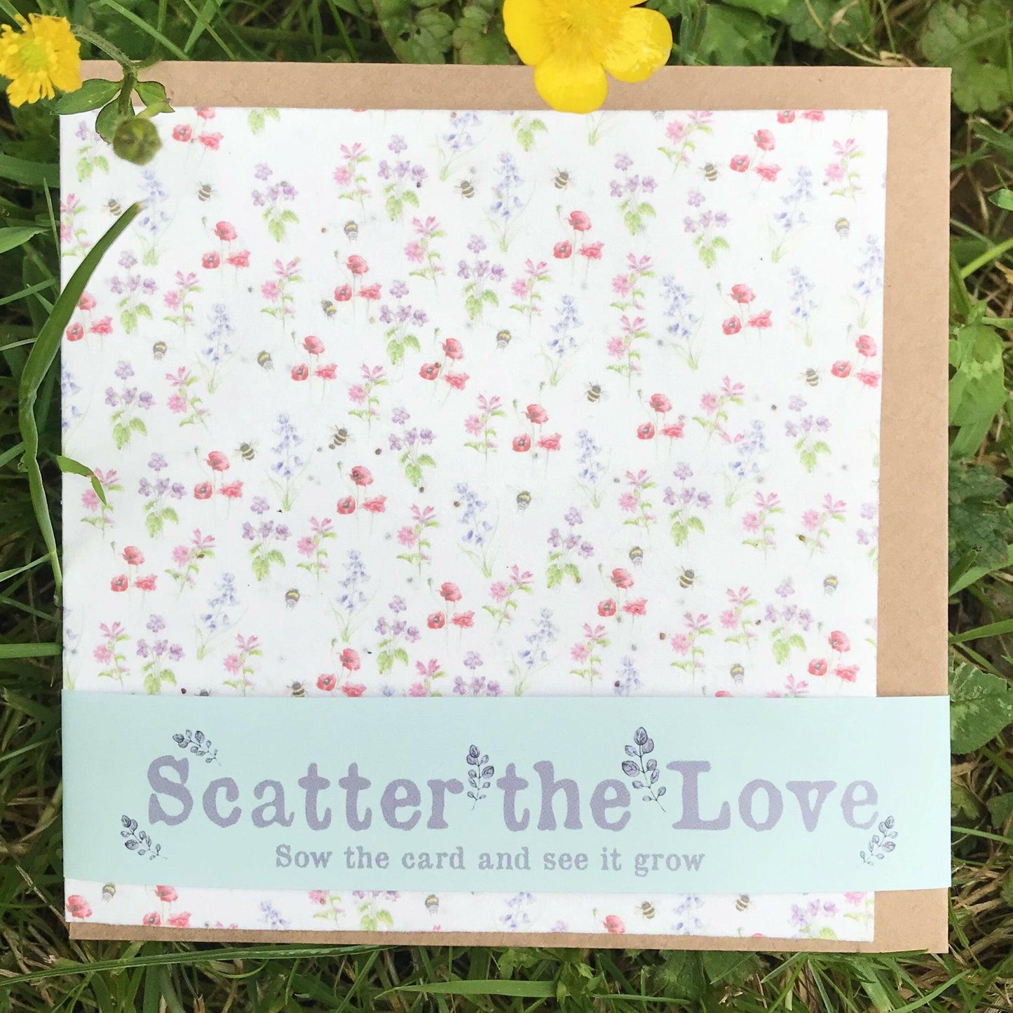 Scatter the Love Plantable Multi Bee & Floral Seed Card - Crumble and Core