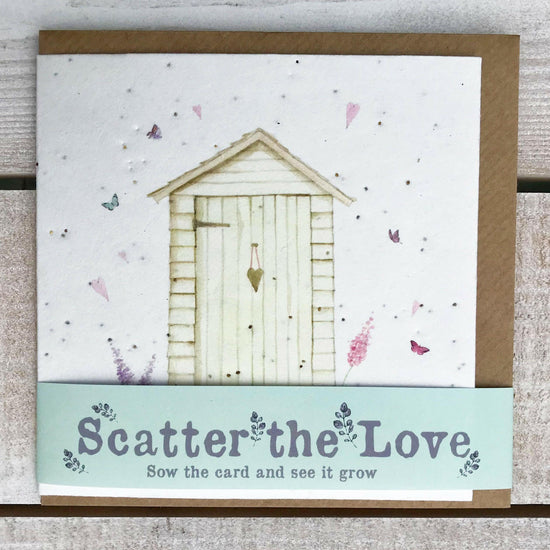 Scatter the Love Plantable Garden Shed Seed Card - Crumble and Core