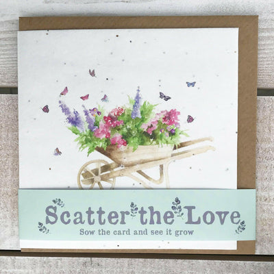 Scatter the Love Plantable Wheelbarrow Seed Card - Crumble and Core